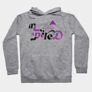 Inspired | Geometric and Modern Typographic Design Hoodie